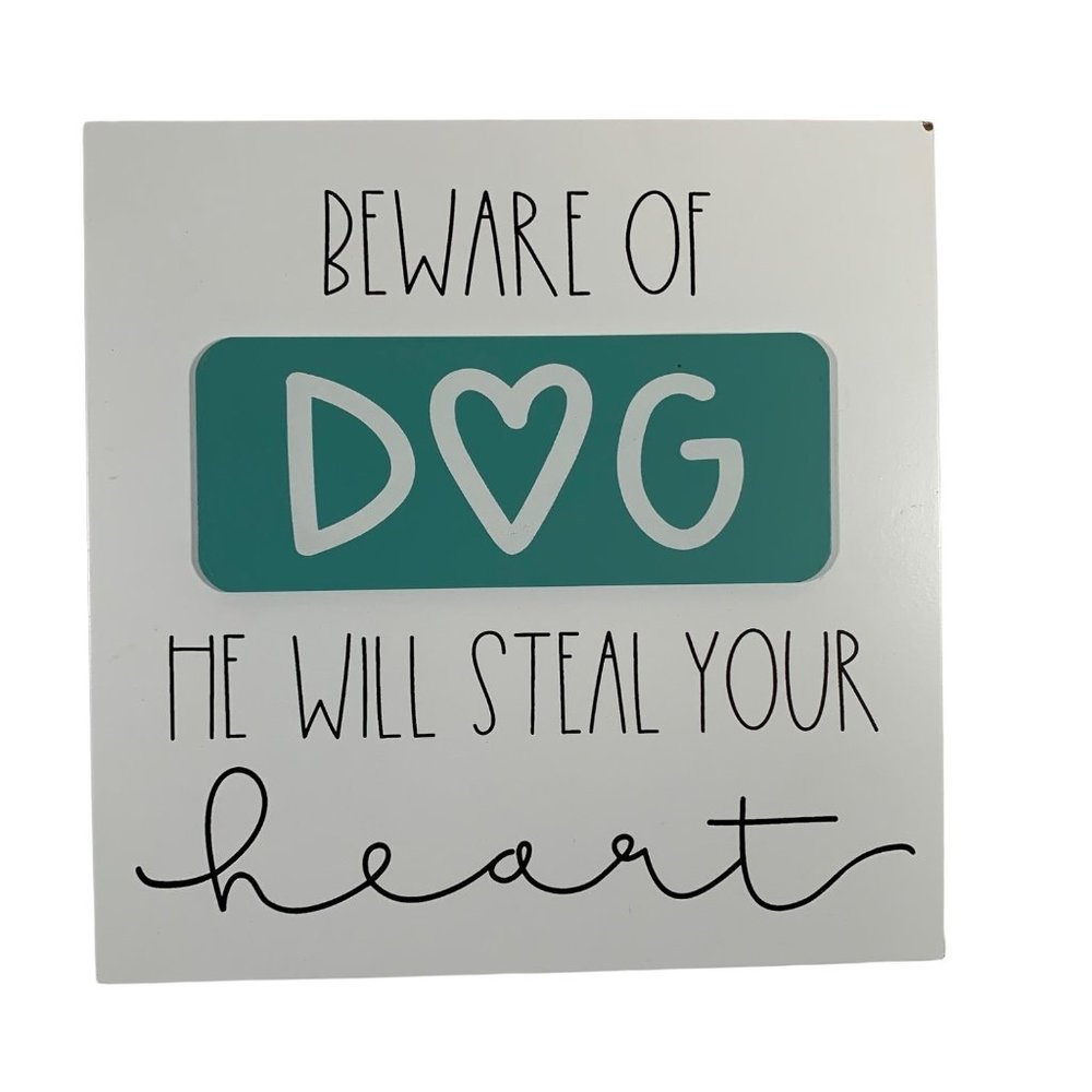 Modern Motivational Wall Art Decor Mindset Inspirational Beware Dog Steal Heart